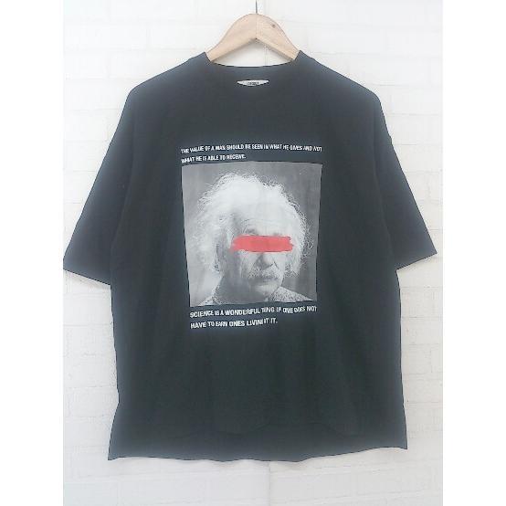 ◇ COTORICA コトリカ プリント オーバーサイズ 半袖 Tシャツ カットソー サイズM ブラック ホワイト レディース P_画像1