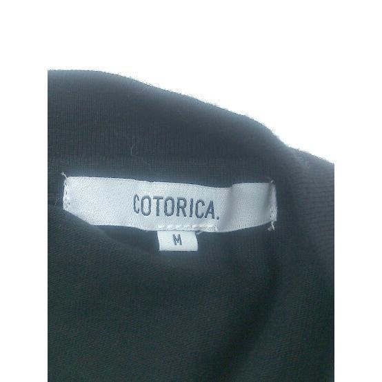 ◇ COTORICA コトリカ プリント オーバーサイズ 半袖 Tシャツ カットソー サイズM ブラック ホワイト レディース P_画像4