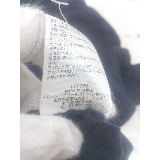 ◇ HUNTING WORLD ハンティングワールド ロゴ 半袖 Tシャツ カットソー サイズM ダークネイビー系 レディース P_画像6