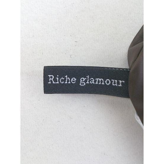 ◇ riche glamour リシェグラマー フーディー 長袖 ボア ジャケット サイズM ダークブラウン レディース P_画像4