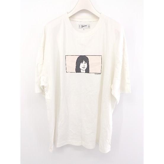 ◇ Dunno ダノゥ プリント 半袖 Tシャツ カットソー サイズL ホワイト メンズ P_画像2