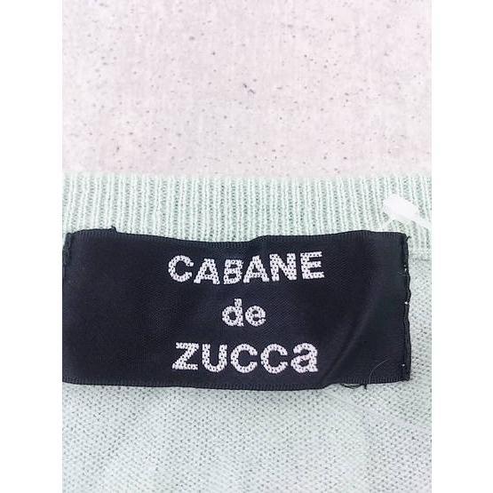 * CABANE de zuccaka band Zucca silk .V neck long sleeve knitted sweater size M green men's P