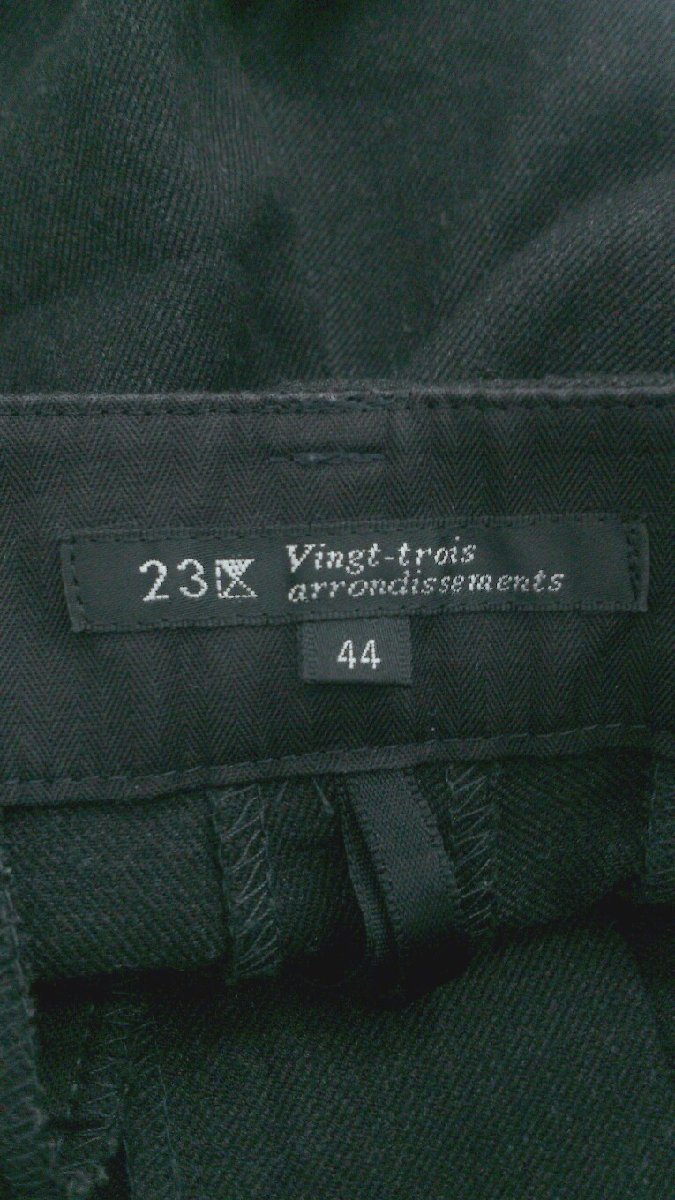 ◇ 23区 ニジュウサンク シンプル ストレッチ パンツ サイズ44 ブラック メンズ P_画像3