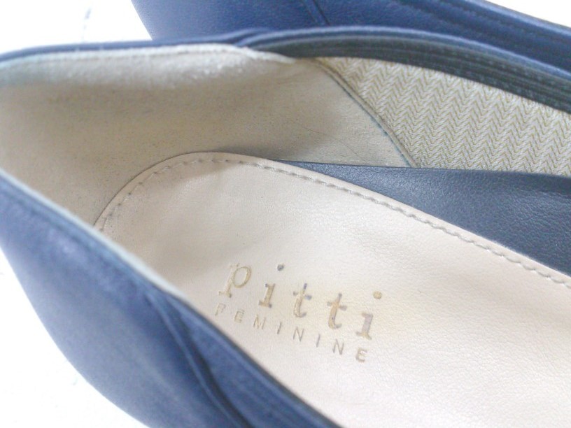 ◇ Pitti ピッティ パンプス 23 1/2 EE ネイビー レディース_画像4