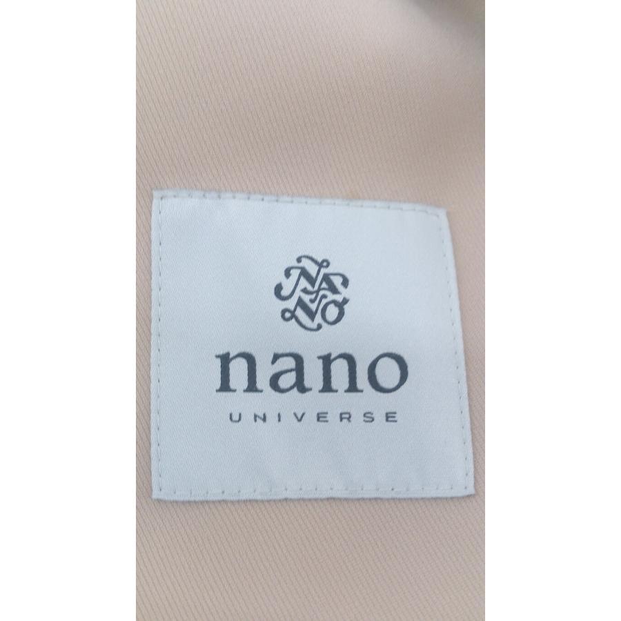 ◇ nano universe ナノ ユニバース 大人女子 通勤 ノー薄手 カラー 長袖 コート サイズ36 ベージュ レディース P_画像3