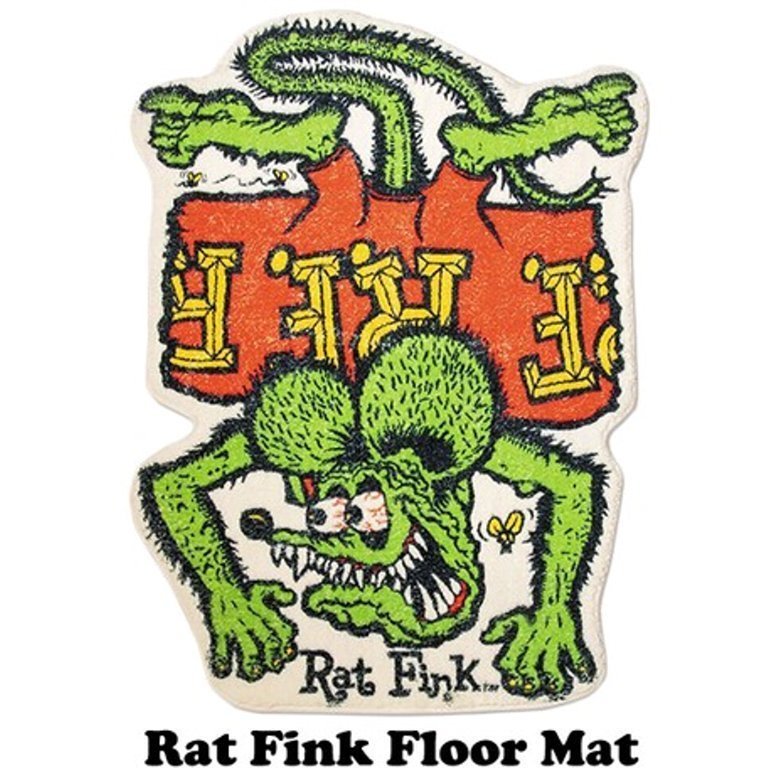 ラットフィンク Rat Fink フロア マット 【RAT FINK】車　バイク　アメリカ雑貨　アメ雑　アメリカン雑貨 ガレージ_画像1