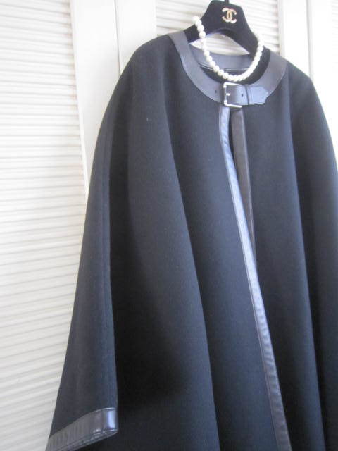 クローゼット整理！RALPH LAUREN 80%wool・20%angora / 100%lambskin trim 異素材組み合わせ ロングケープコート M used_画像2