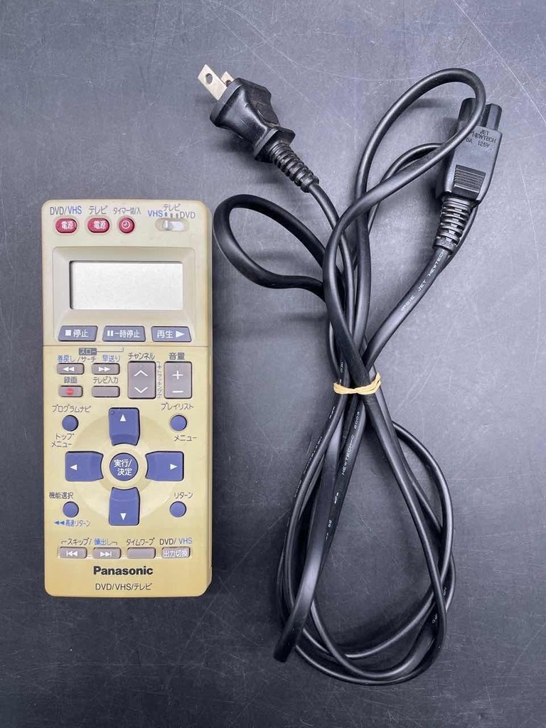 A313〔中古品〕パナソニッック Panasonic DVD/VHSビデオレコーダーデッキ DMR-E70V 電源コード・リモコン付（電池なし）の画像3
