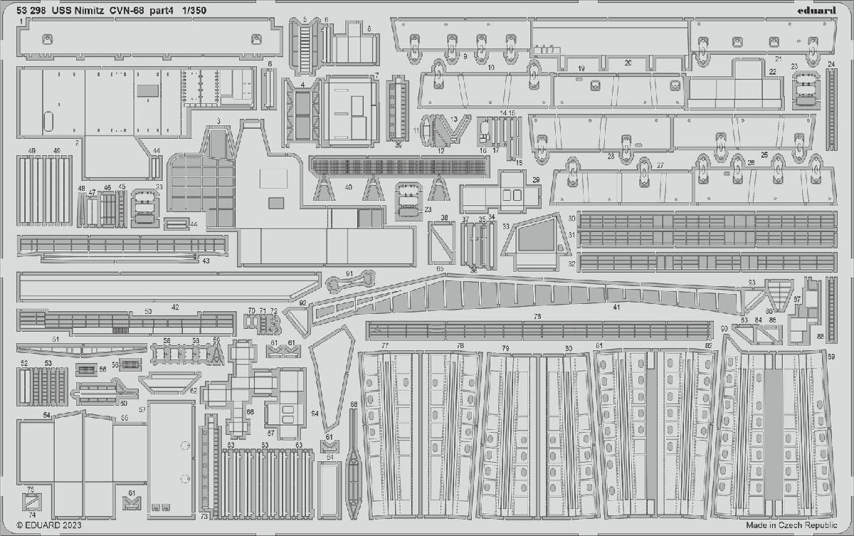 エデュアルド(53298) 1/350 USS Nimitz CVN-68 part4用エッチングパーツ(トランぺッター用)