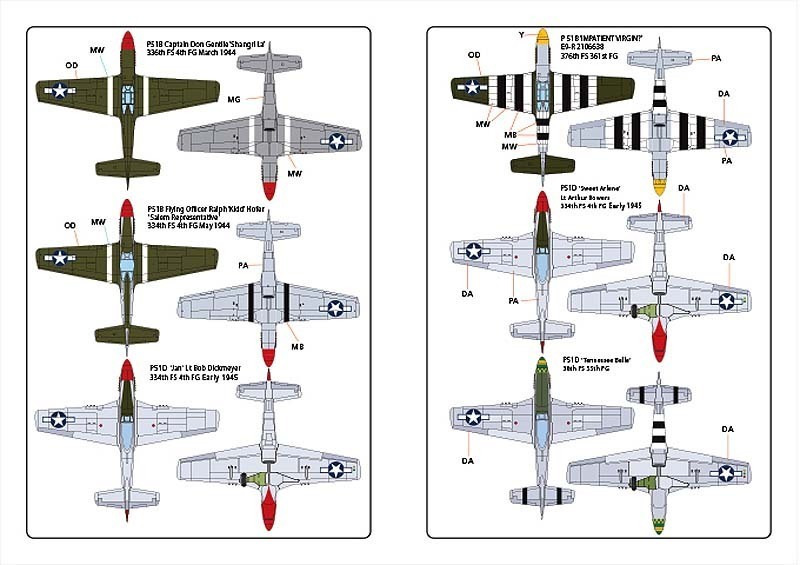 Kits-World(172179)1/72 P-51B Mustang 43-6913 VF-T - 'Shanghri La' 336th FS 4th FG March 1944他用デカール_画像2