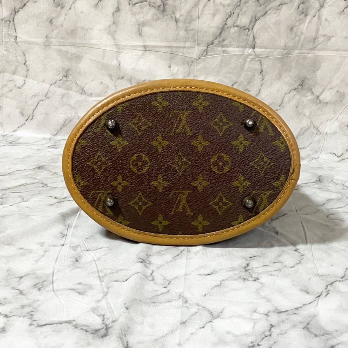 美品■廃盤モデル LOUIS VUITTON ルイヴィトン・モノグラム USA限定品 PM バケット トートバッグ_画像6