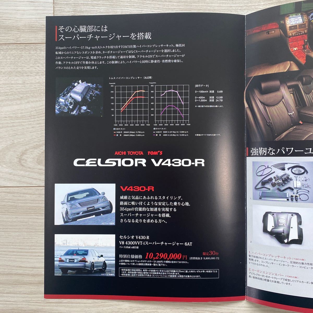  Toyota Celsior V430-R v430-r Aichi Toyota limitation 30 pcs TOM`S supercharger tom*s er specification 354ps bbs catalog 