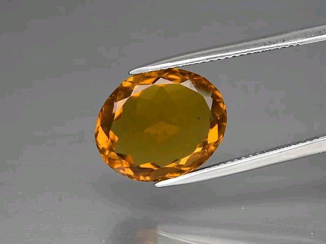 No.180 シトリン 約7.96ct 約15mm×12.2mm ブラジル産