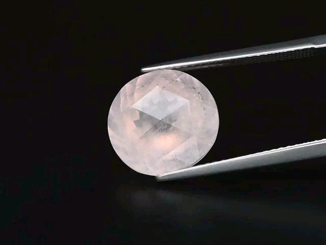 No.345 ローズカット ローズクォーツ 約6.23ct 約12.5mm×11.5mm ブラジル産