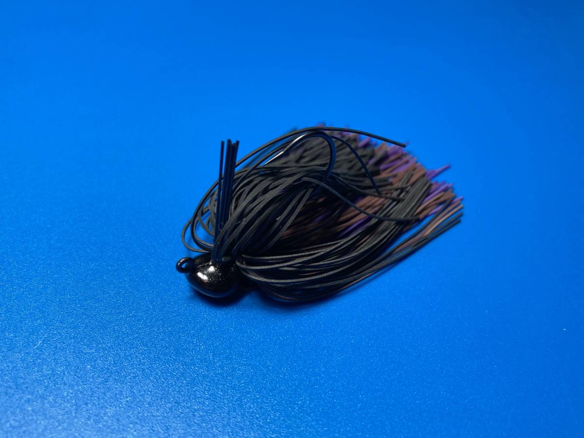 1/8oz Arky Head (Cobra) Rubber Jig (Black/Brown/Purple) ファインラバー2枚使用モデル_出品はこちらの商品になります。