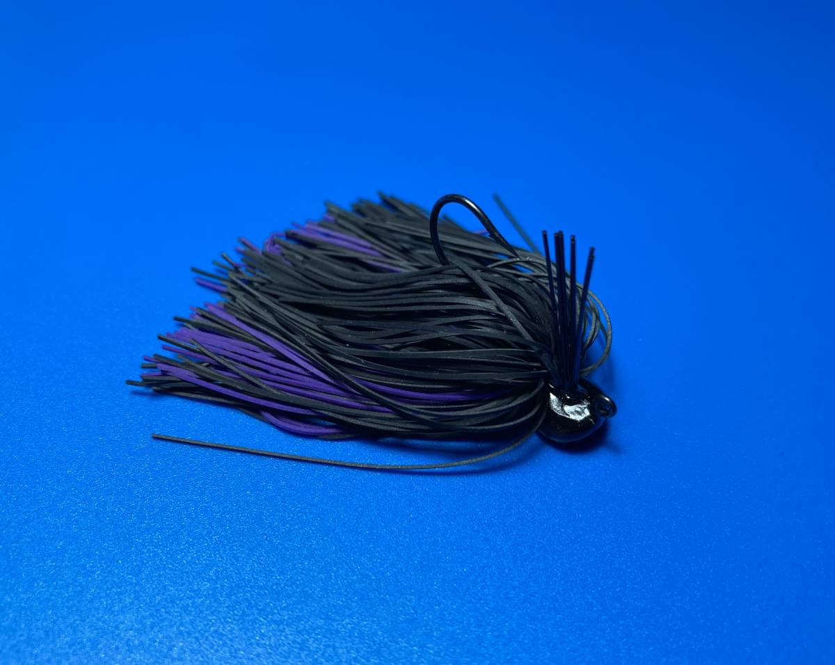 1/8oz Arky Head (Cobra) Rubber Jig (Black/Purple) ファインラバー2枚使用モデル　02_画像2
