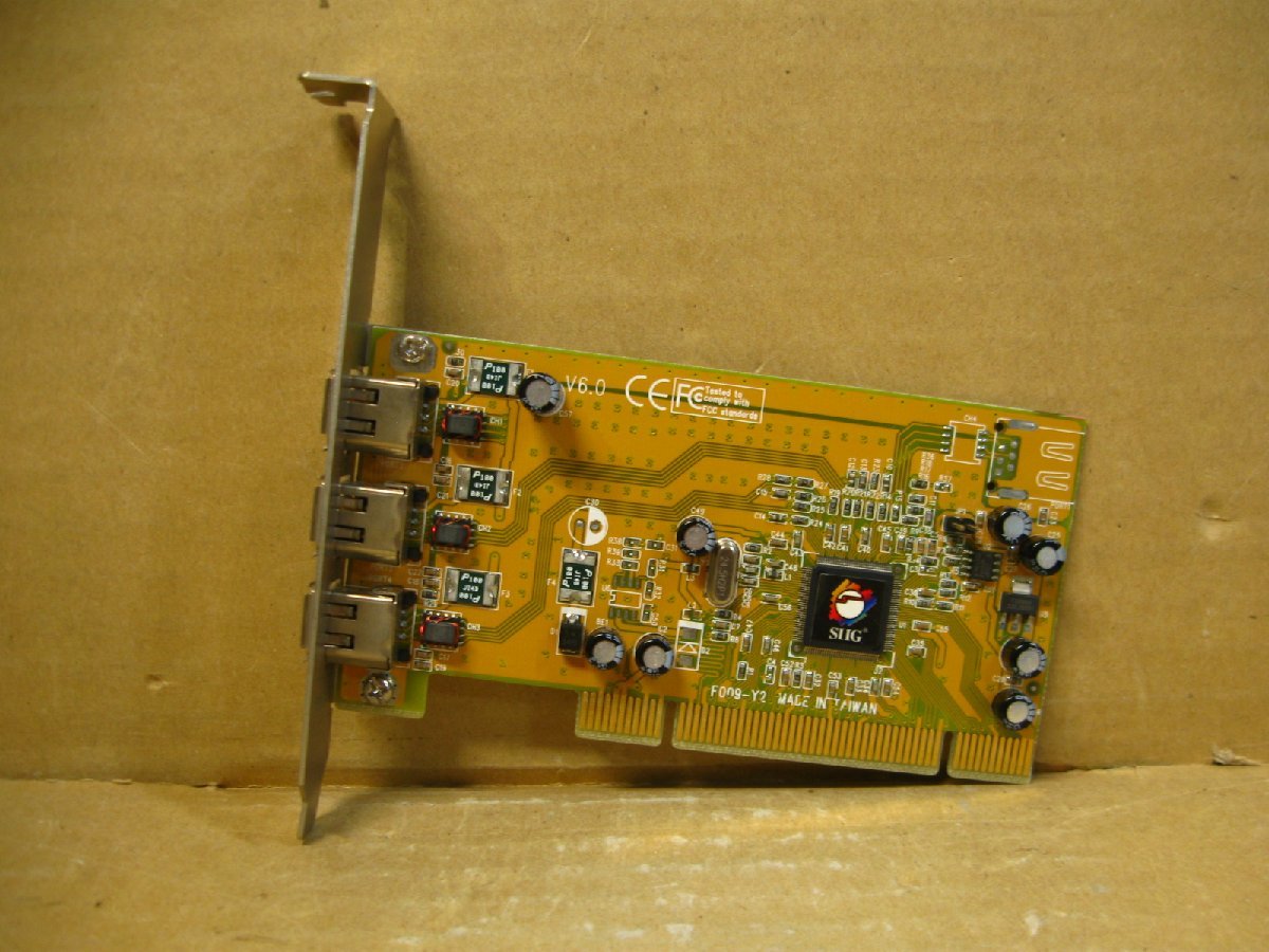 ▽SIIG NN-400012 F009-Y2 3 порт   FireWire400(IEEE1394)   расширение  карточка  PCI  подержанный товар 