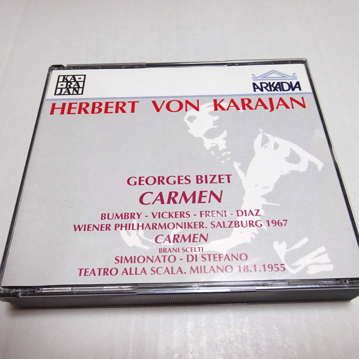 輸入盤/Arkadia/3CD「ビゼー：カルメン(1967)」バンブリー/ヴィッカース/フレーニ/カラヤン＆VPO/ザルツブルク音楽祭_画像1