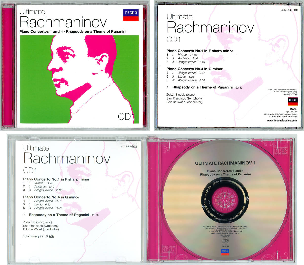 Ultimate Rachmaninoff, Box Set, 5CDs, 輸入盤 (Decca)の画像6