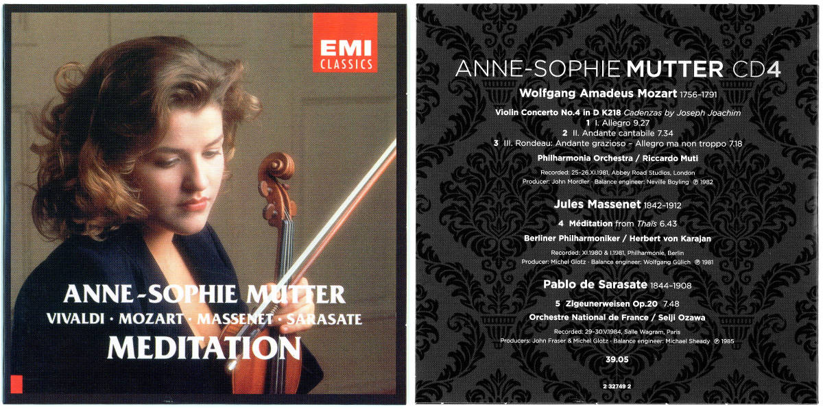 Anne-Sophie Mutter - 5 Classic Albums, Box Set, 5CDs, 輸入盤 (EMI Classics)の画像7