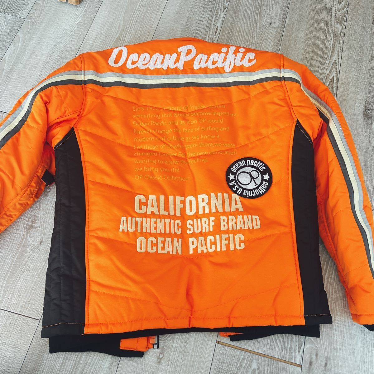 オーシャンパシフィック OP ファイバーダウンジャケット バイクウェア レディース オレンジ Mサイズ
