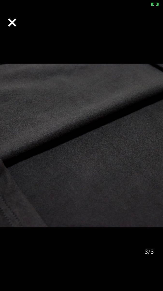 FILA 新品 メンズ UVカット 保温 両面起毛 フリース モックネックTシャツ ロンT 黒 XL [443363-BK-LL]