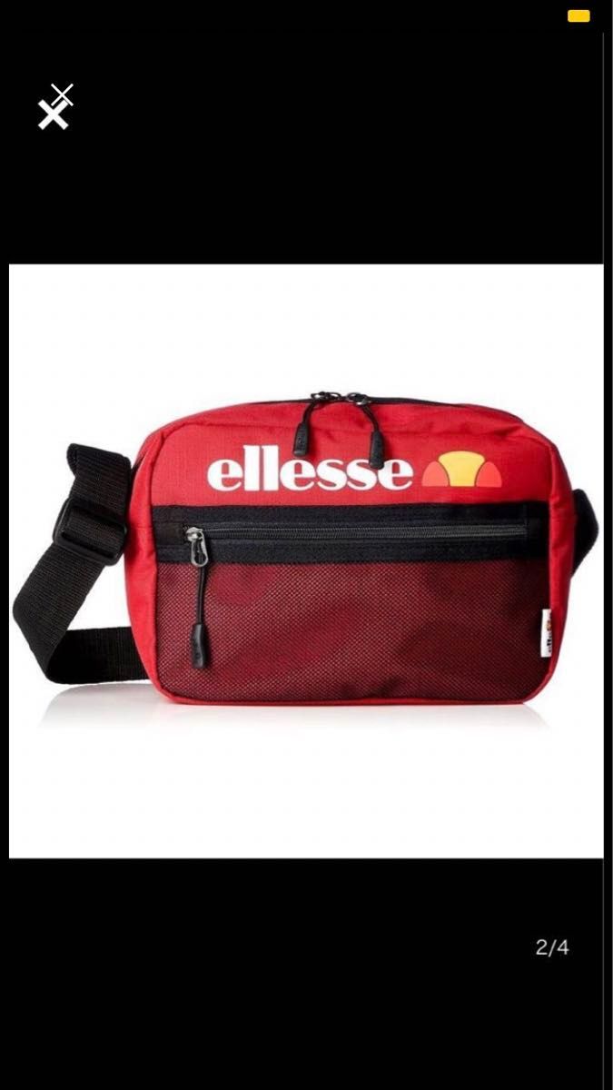 ★エレッセ ellesse 新品 ロゴ入り 収納充実 便利 使い勝手 カジュアル ショルダー バッグ  [EB7010RED1N]