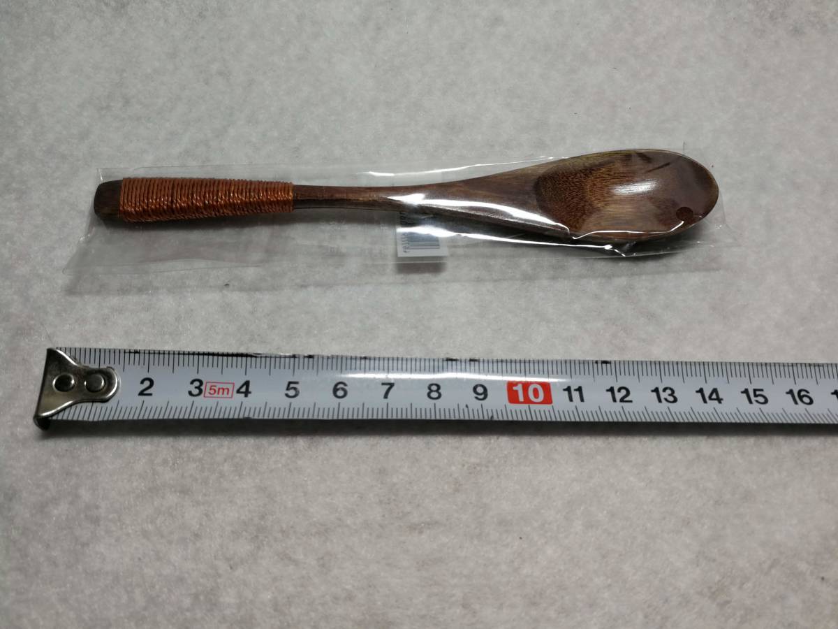 [ free shipping * natural lacquer coating natural tree made spoon thread to coil *4 piece ] coffee spoon * wood * Cafe * natural * outdoor * camp 