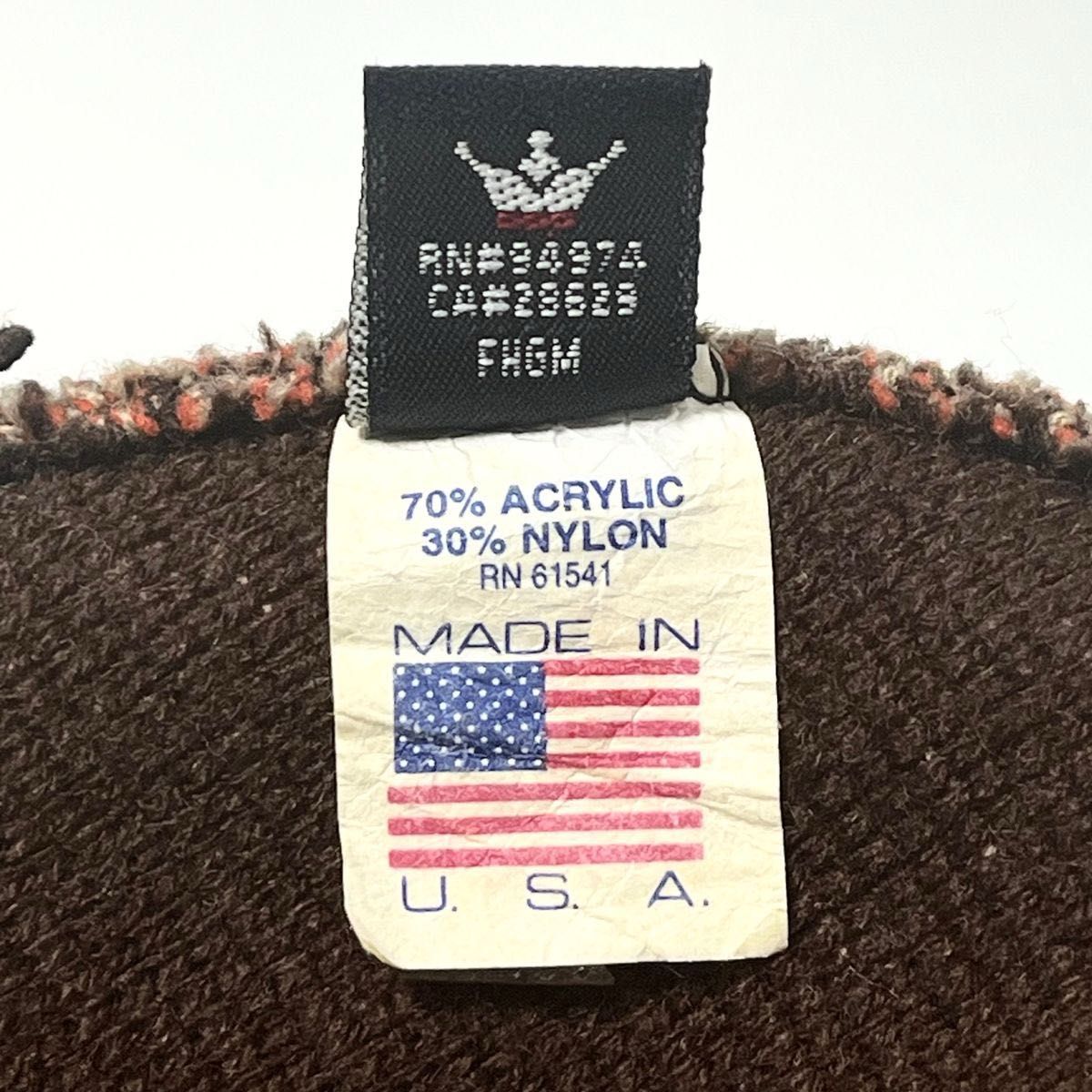 【超激レア】④紺タグ 90’s OLD STUSSY オールドステューシー MADE IN USA モノグラムニットビーニー