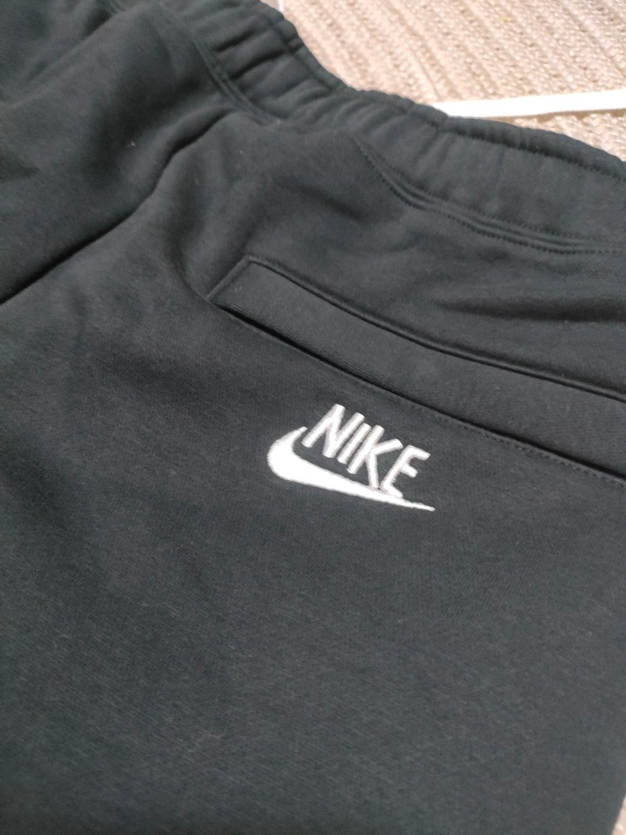 新品 未使用 NIKE 手書き風デザイン 刺繍 クルーネック スウェット セットアップ XL ブラック 黒 ナイキ 上下 パンツ メンズ_画像8