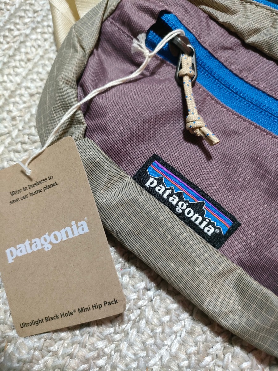 新品 未使用 patagonia パタゴニア ウエストポーチ ウルトラライト ブラックホール ミニ ヒップバッグ バッグ ショルダー 1L ベージュ_画像2