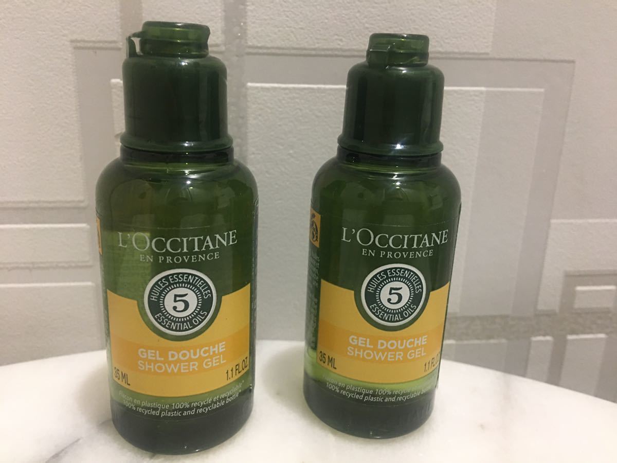 送料185円～　 L’OCCITANE ロクシタン アメニティー 6点セット ファイブハーブス シャンプー コンディショナー シャワージェル フランス_画像2