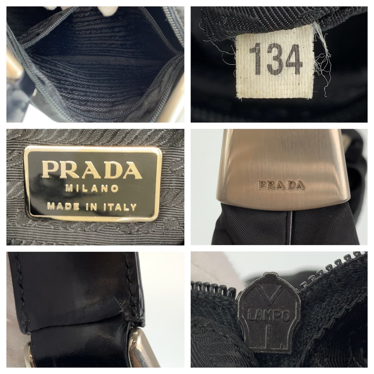 PRADA プラダ テスート ブラック 黒 シルバー金具 ナイロン B8843 ショルダーバッグ 肩掛けバッグ レディース 404527_画像5