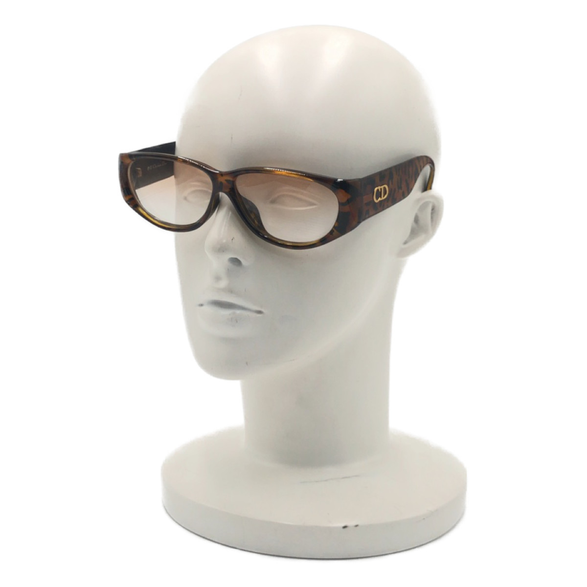 Christian Dior Christian Dior Brown tea Gold metal fittings plastic 2912A 11 58*11 sunglasses lady's 403749