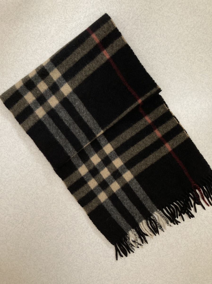 美品 BURBERRY カシミヤ マフラー メンズ_画像3