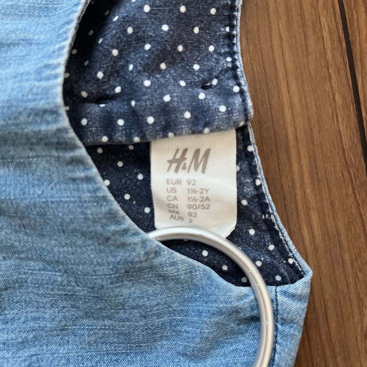 H&M エイチアンドエム　90  ジャンパースカート　ワンピース　ブルー ワンピース