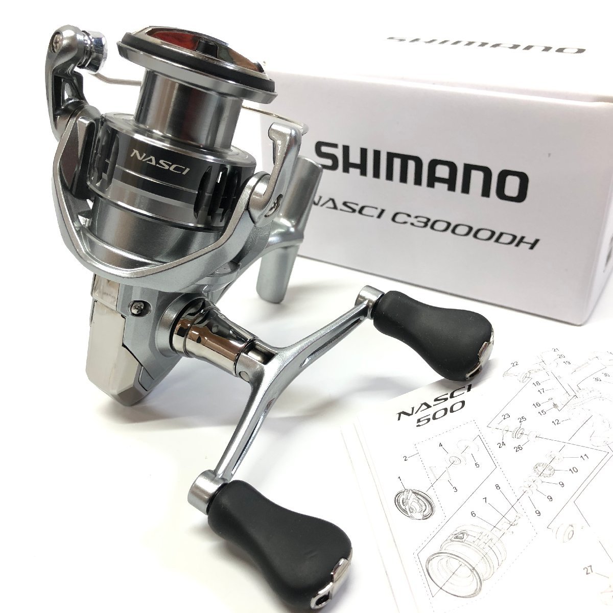 Q シマノ 21 ナスキー C3000DH スピニングリール 箱 説明書|SHIMANO NASCI 043207 釣具 リール_画像1