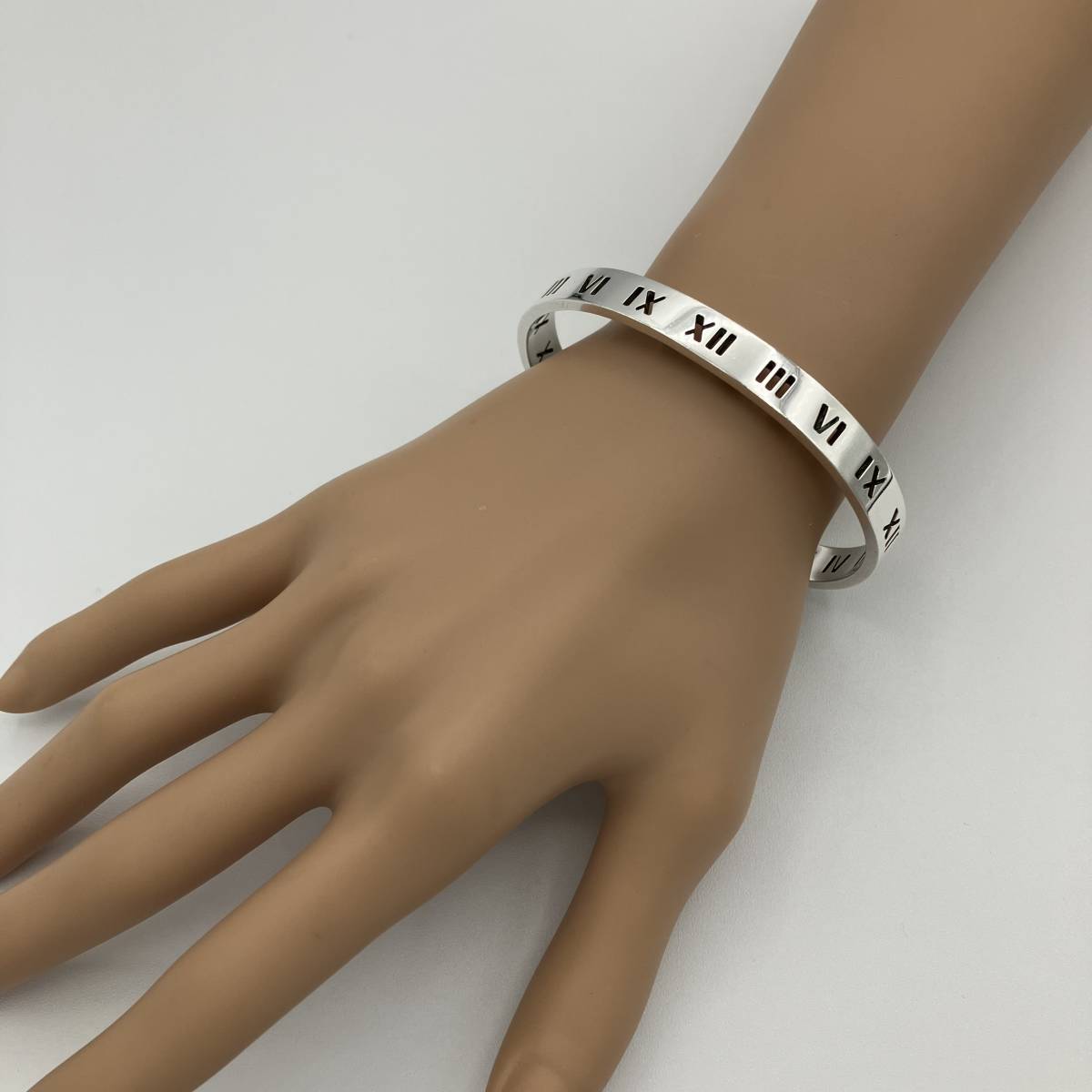 希少 メンズ ティファニー アトラス ピアスド ナロー カフ バングル ブレスレット シルバー925 Tiffany Men's Atlas cuff Bangle Braceletの画像2