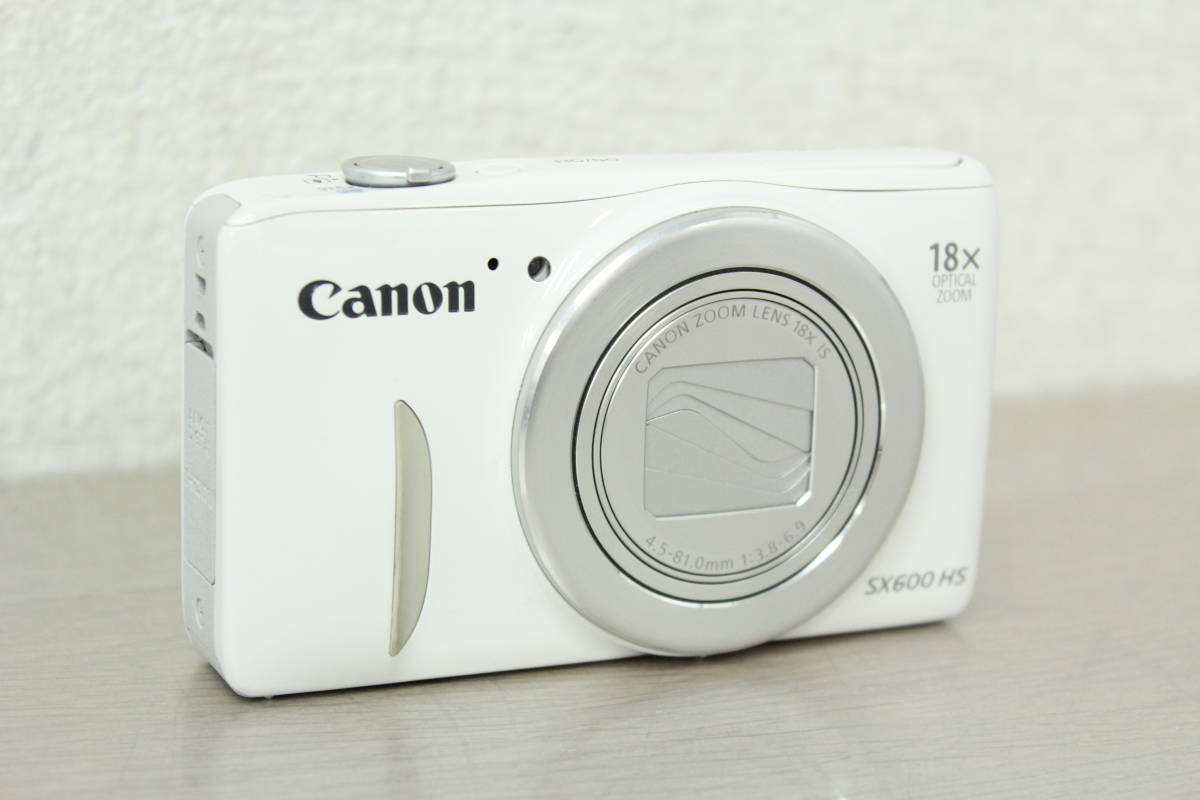 1000円～売り切り!!【ジャンク/現状品】Canon キヤノン PowerShot SX600 HSコンパクトデジタルカメラ ホワイト 電源コードなし 3H981_画像1