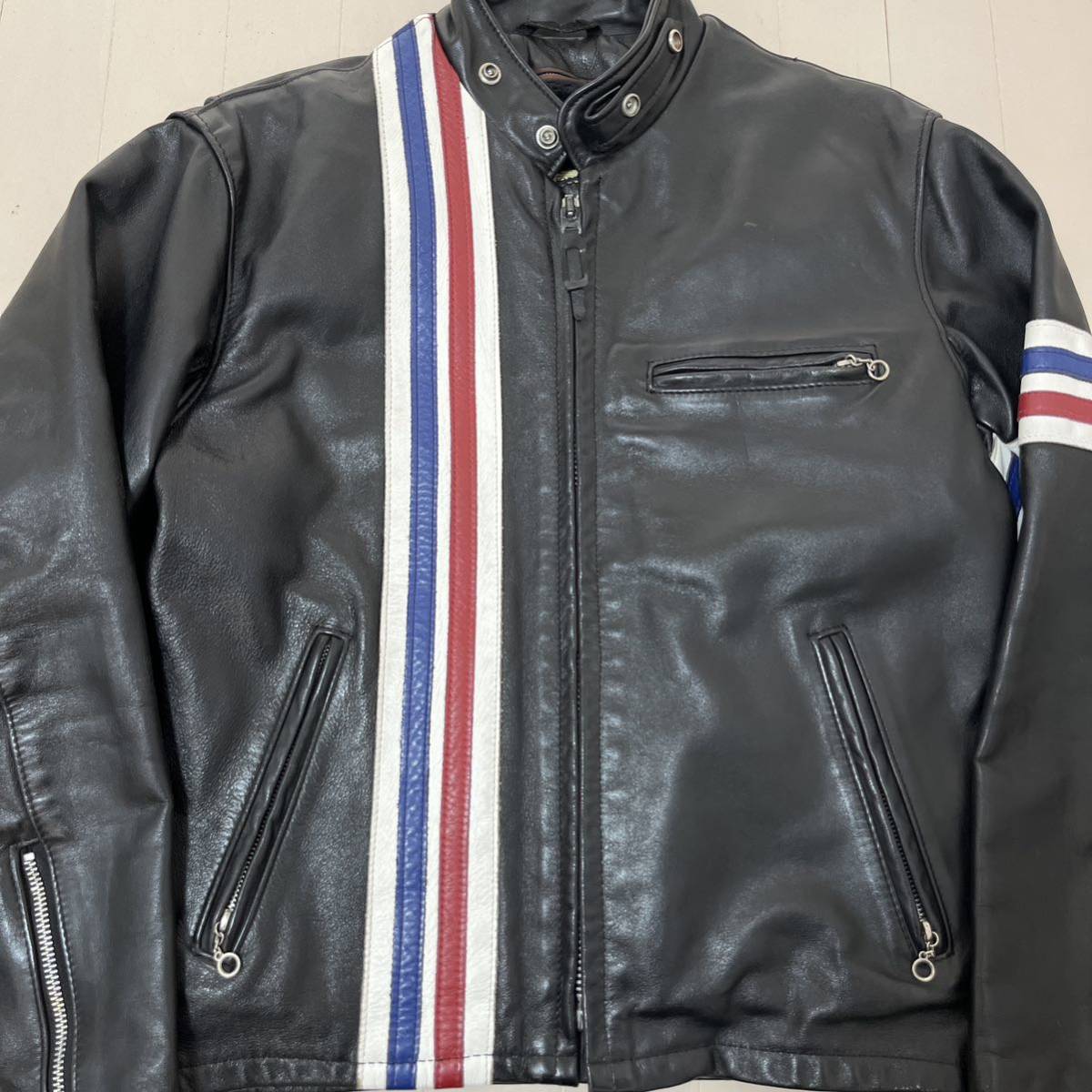 米国製 Schott 40 レザーライダースジャケット ショット 馬革 本 米国製 Schott 40 レザーライダースジャケット ショット 馬革 本