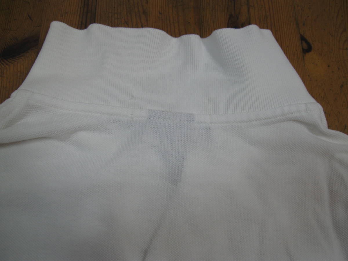 752. 珍しい白Ｘ白ビッグポニー ラルフローレン 半袖ポロシャツ Ｍ～Lサイズ スリムフィット ホワイト おしゃれ 同梱可能_画像6
