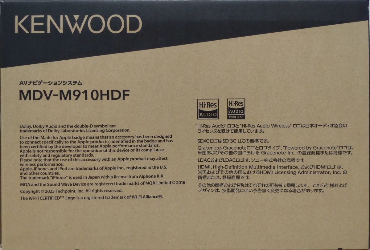  Kenwood navi MDV-M910HDF new goods unopened newest model!