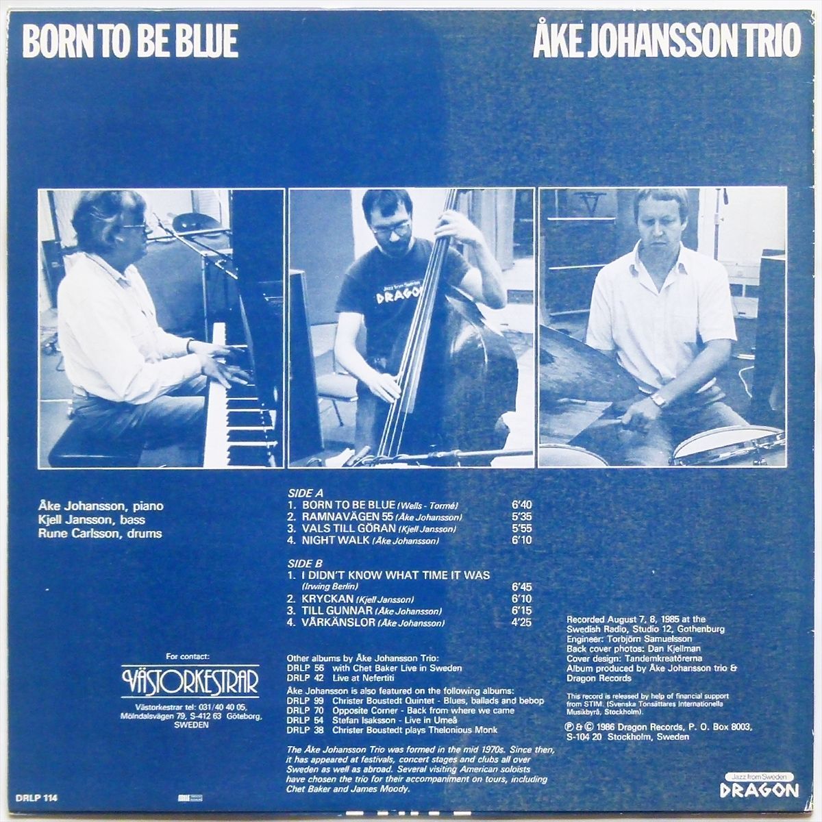 【スウェーデン・オリジナル】BORN TO BE BLUE / Ake Johansson trio_画像4