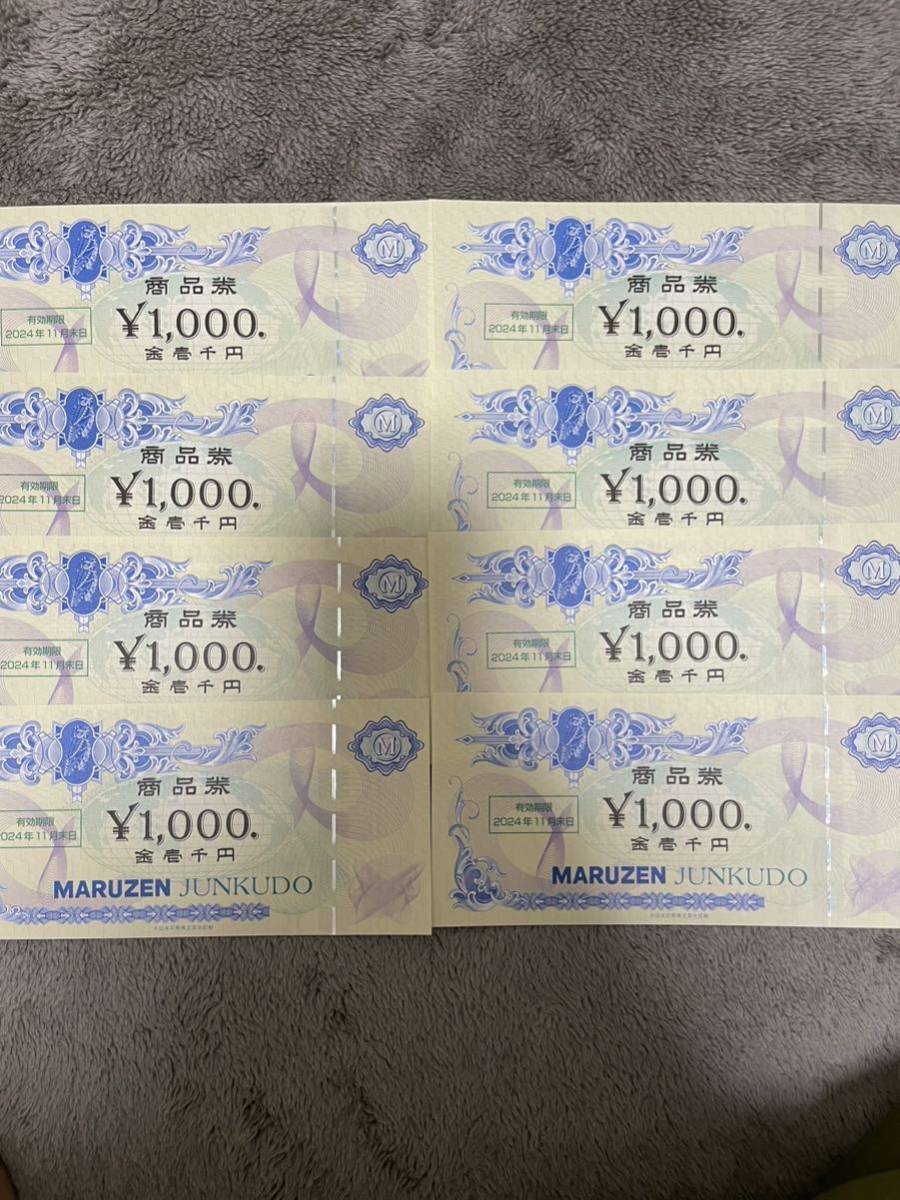 丸善 ジュンク堂書店 株主優待券 8,000円分_画像1