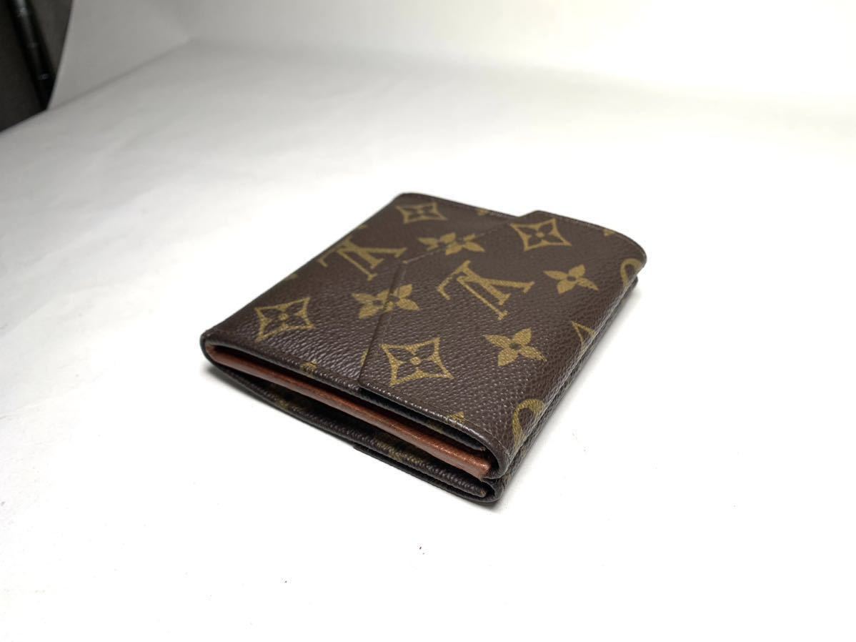 47 美品　1円 LOUIS VUITTON ルイヴィトン モノグラム wホック 三つ折り ポルト カルト クレディ 小銭入れ ウォレット 財布_画像6