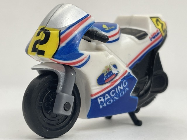 ■★サントリーボス 走る！最速バイクコレクション MotoGP（1缶用） HONDA 1987 NSR500（青/白・No.2）の画像1