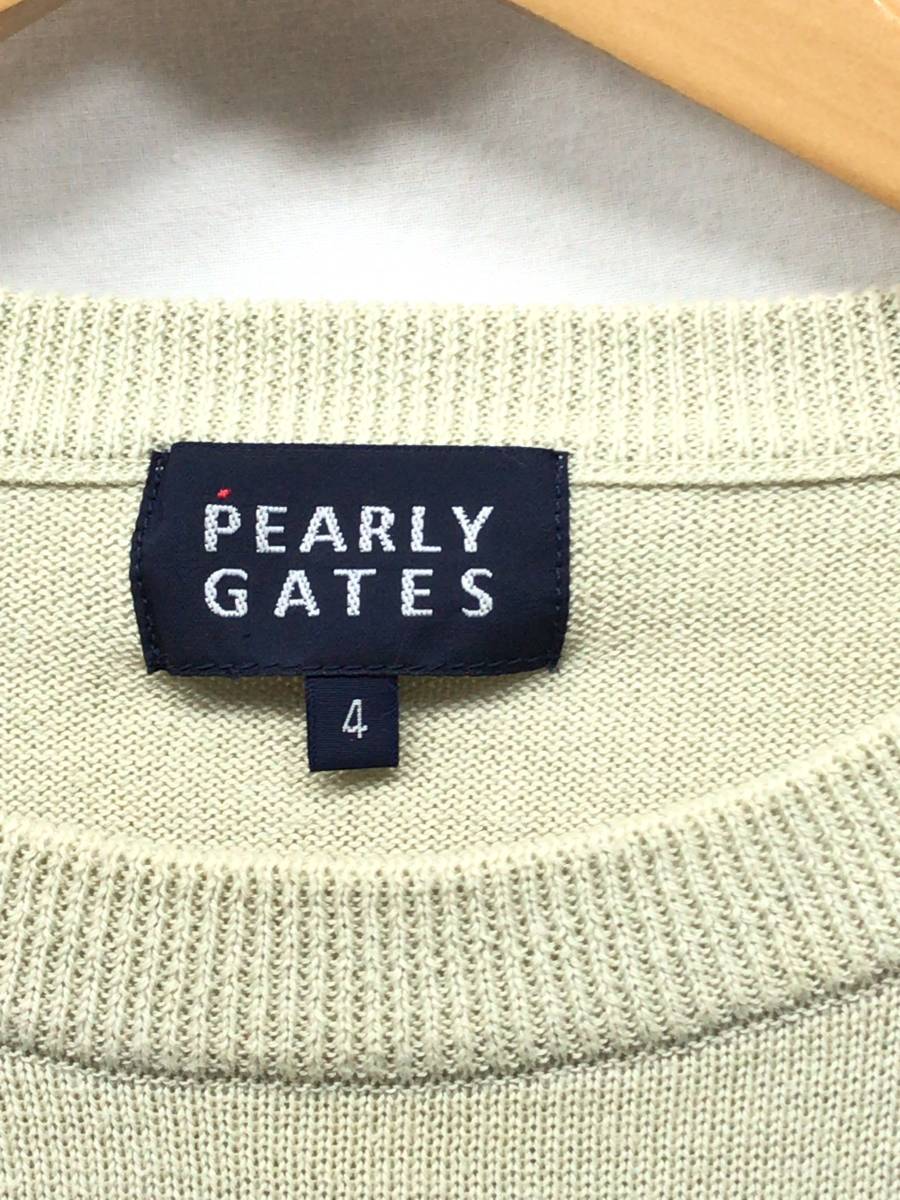 PEARLY GATES パーリーゲイツ ニット セーター グリーン系 サイズ4 メンズ 24011701_画像6