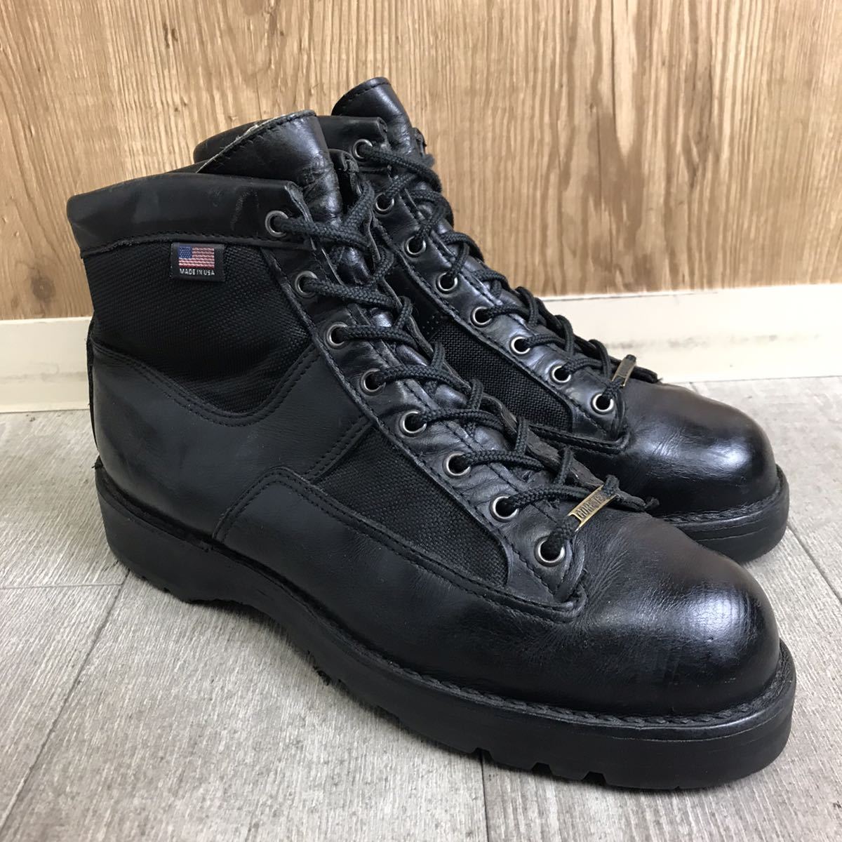 USA製 Danner ダナー パトロール ゴアテックス 編み上げブーツ US10 D JP 28cm GORE-TEX 黒 ブラック made in usa 品番25200 ダナーライト_画像1