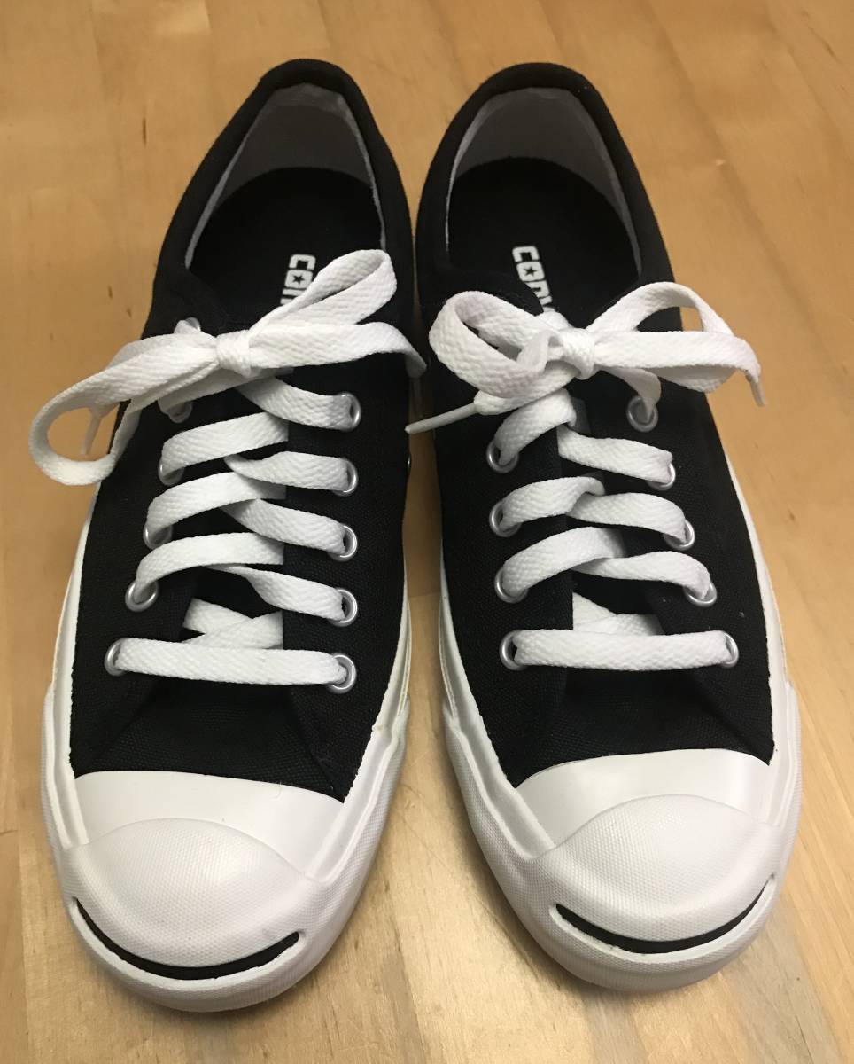 中古　コンバース　ジャックパーセル　23.5cn US4.5 Jack Purcell　キャンバス シューズ スニーカー Converse 黒 ブラック BLACK_画像1