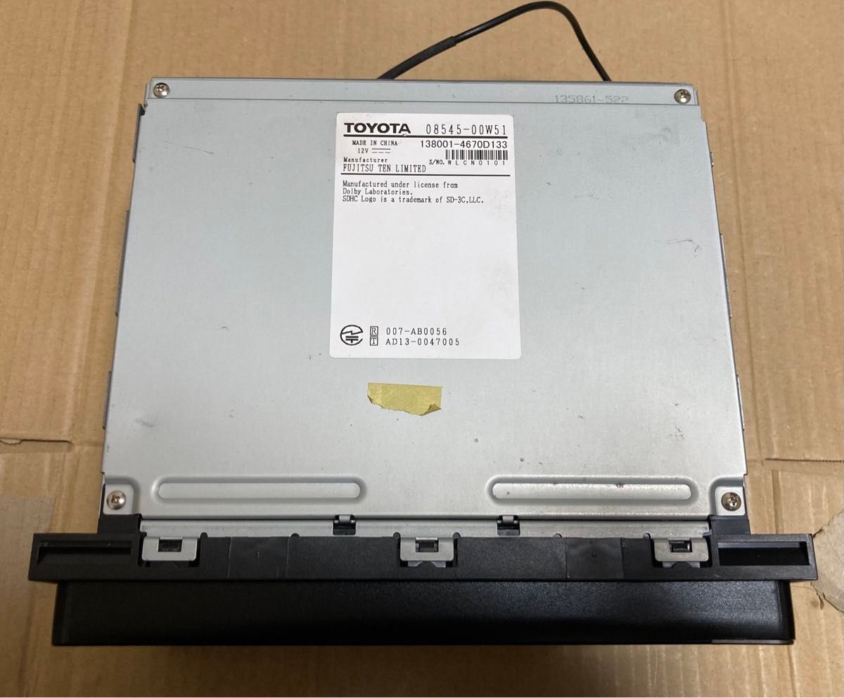 トヨタ 純正ナビ NSZT-W64 フルセグ Bluetooth CD DVD SD 地デジ トヨタ 純正ナビ NSZT-W64 フルセグ Bluetooth CD DVD SD 地デジ